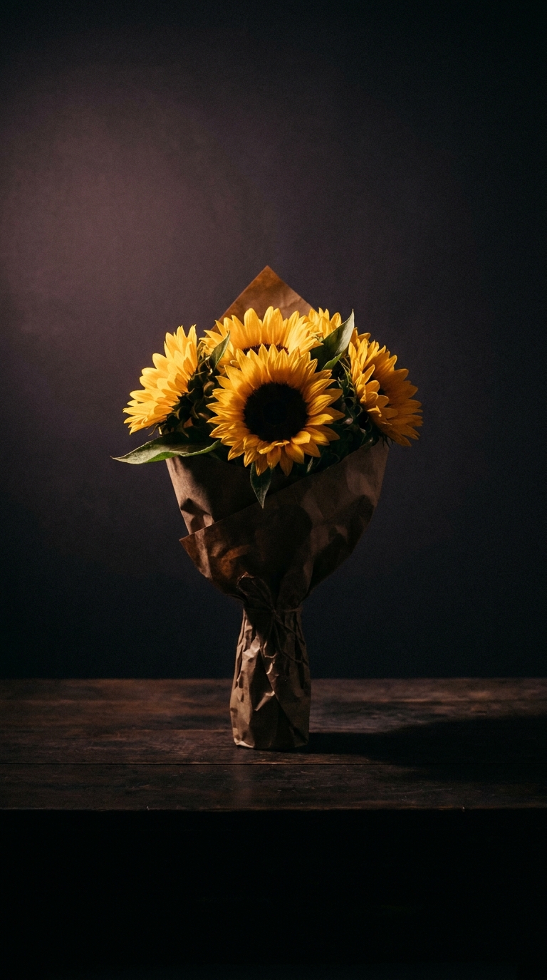 The Adoration, sunflowers that say You light me up